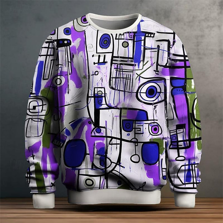 Men’s Round-Neck Sweatshirt with Print