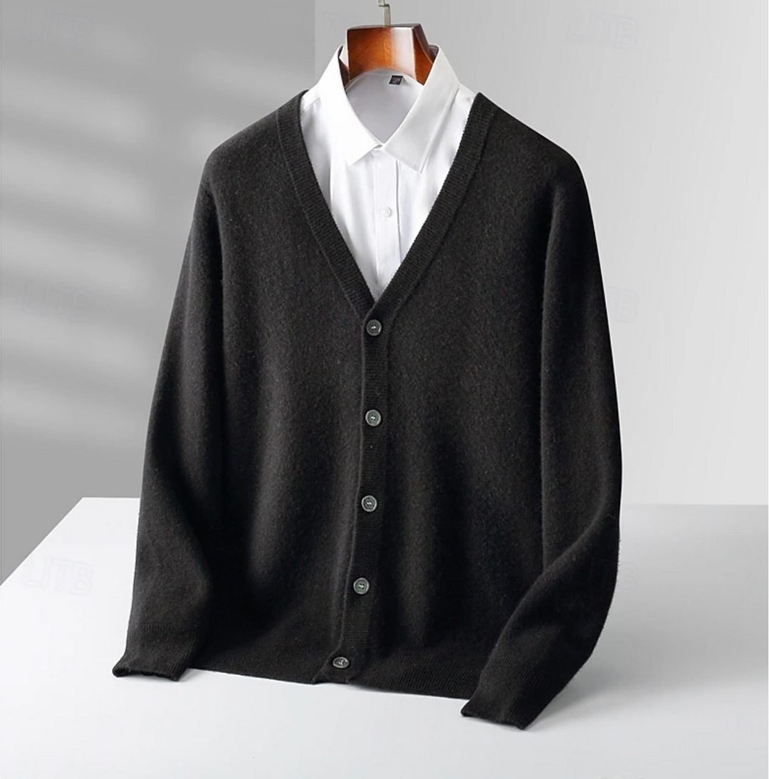 Strikket V-hals Cardigan til Herrer