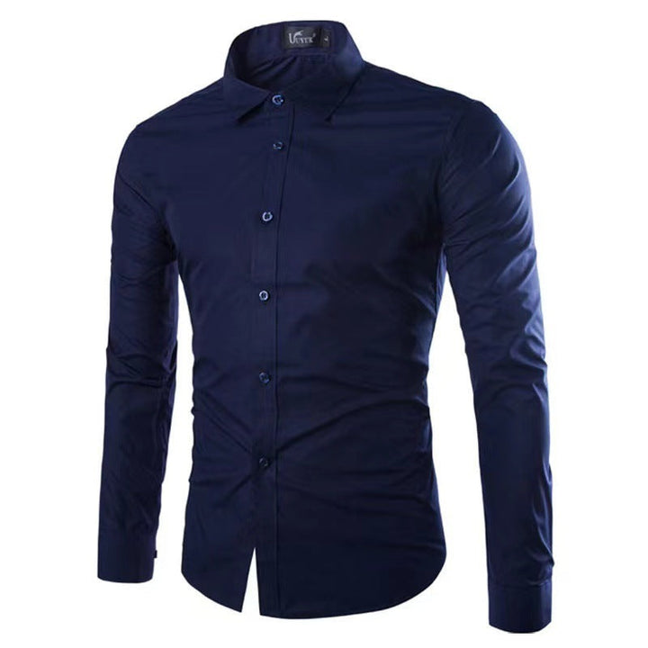 Slim Fit Skjorte med Spids Krave til Herrer