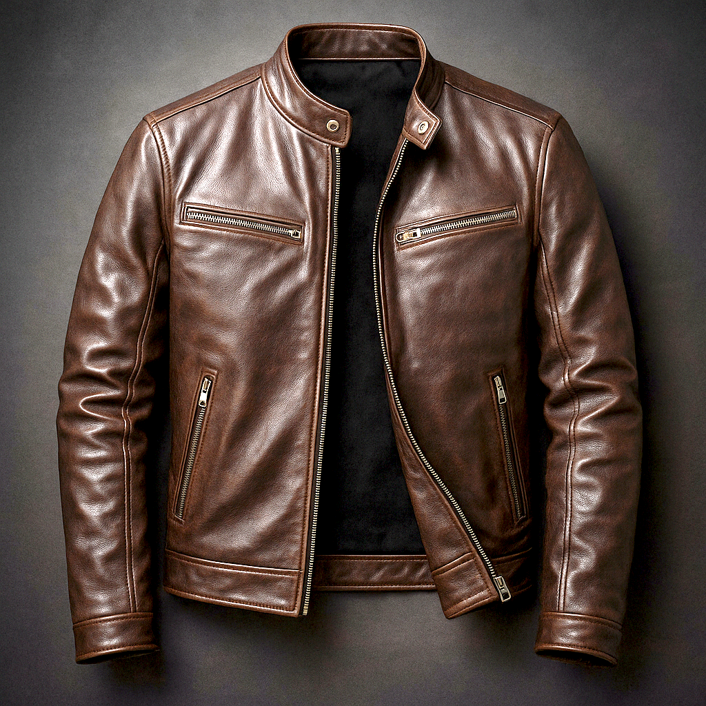 Vintage leather jacket for men