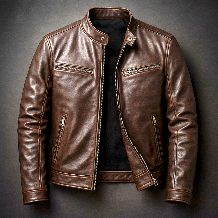 Vintage leather jacket for men