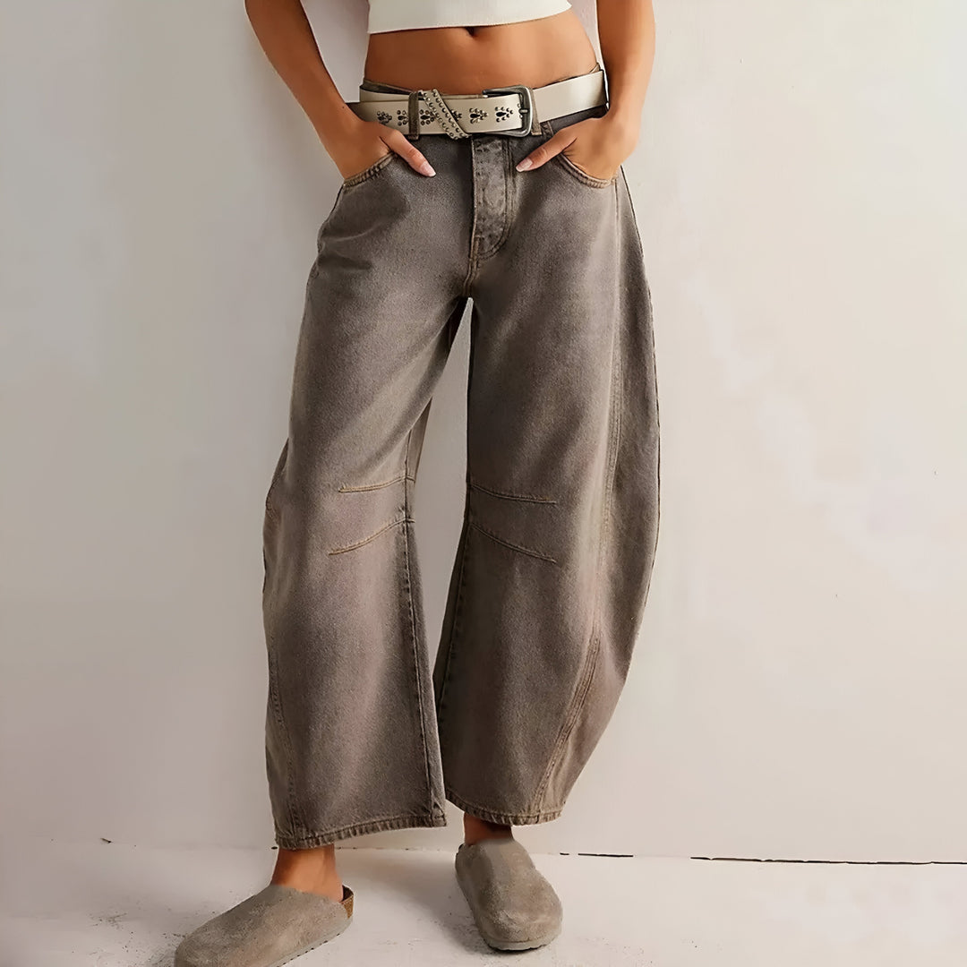 Vintage Dame Jeans Med Vide Ben