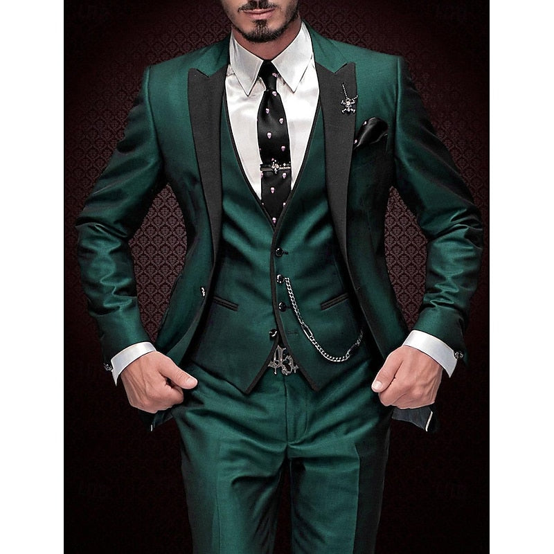 Elegant custom-tailored three-piece suit for men