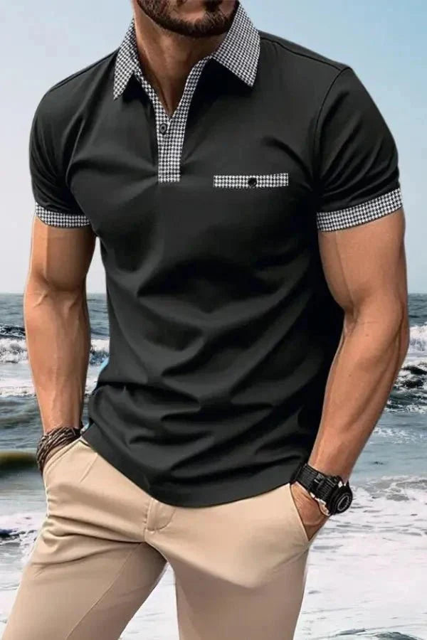 Polo T-shirt Med Krave Herre