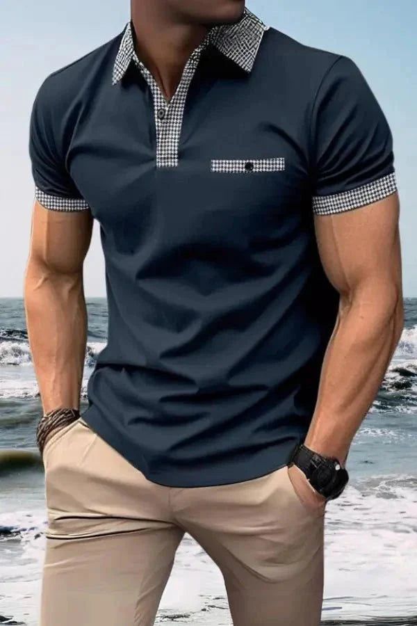 Polo T-shirt Med Krave Herre