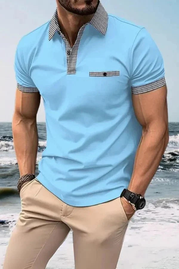 Polo T-shirt Med Krave Herre