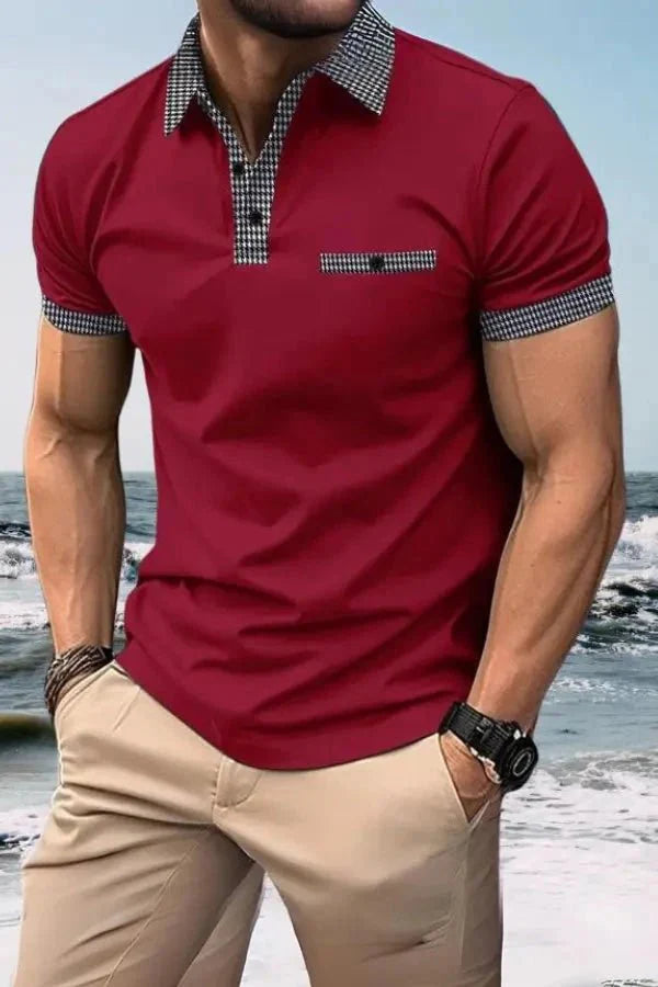 Polo T-shirt Med Krave Herre