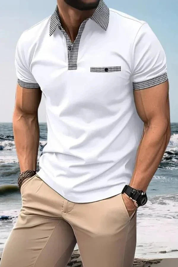 Polo T-shirt Med Krave Herre
