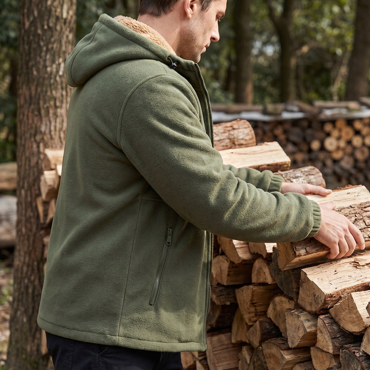 Lambswool Hooded Jacket for Men