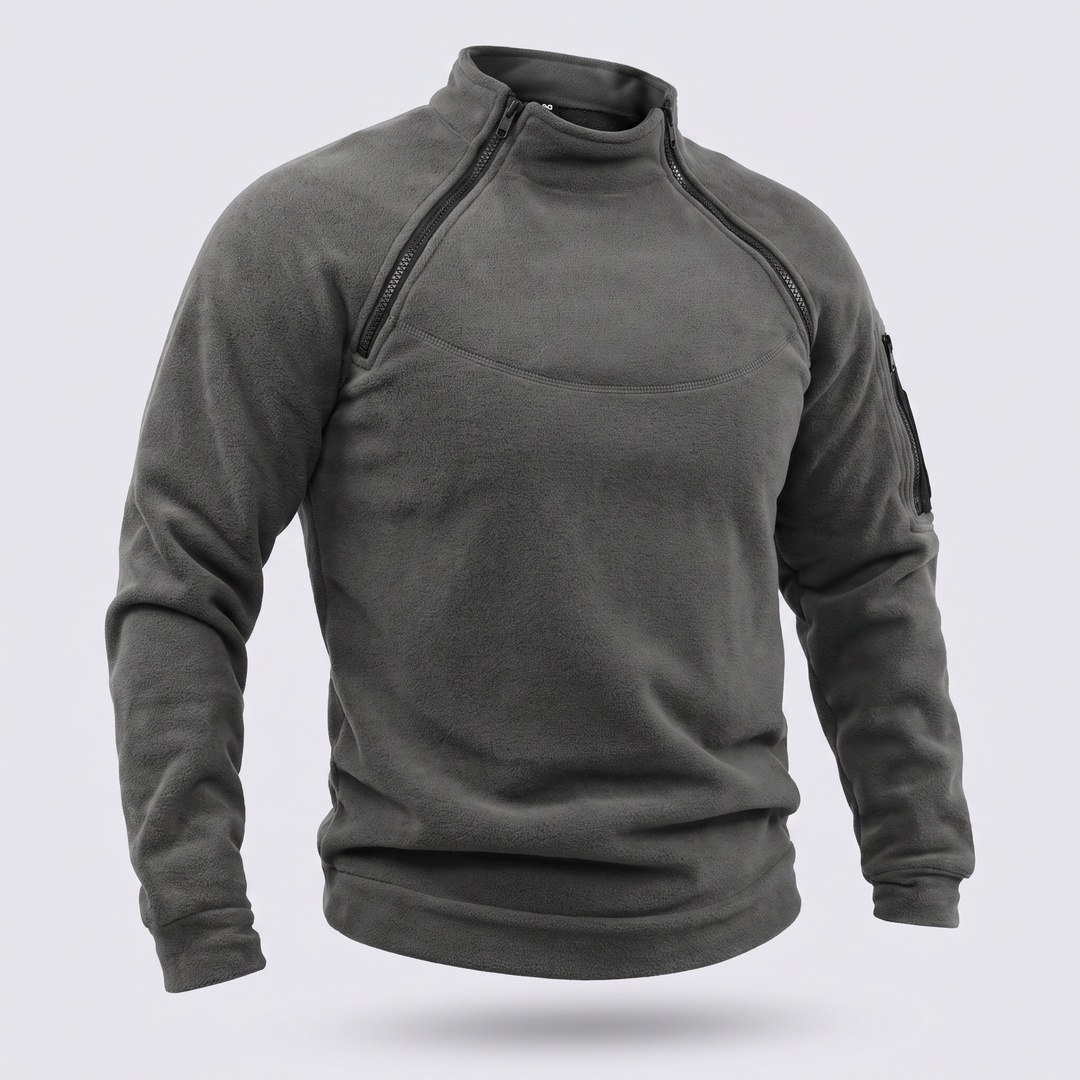 Fleece Pullover med Høj Krave til Herrer