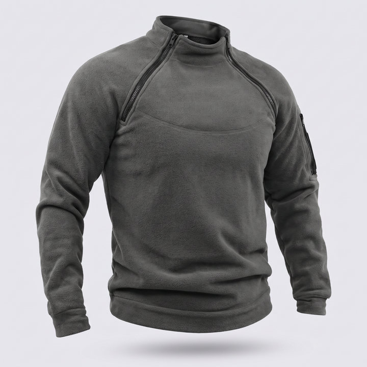 Fleece Pullover med Høj Krave til Herrer