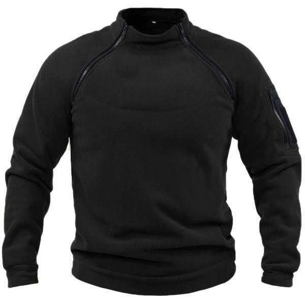 Fleece Pullover med Høj Krave til Herrer