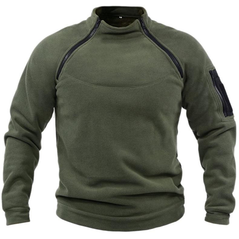Fleece Pullover med Høj Krave til Herrer
