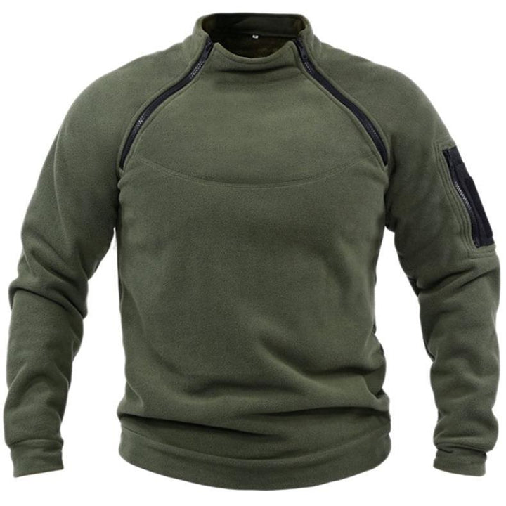 Fleece Pullover med Høj Krave til Herrer