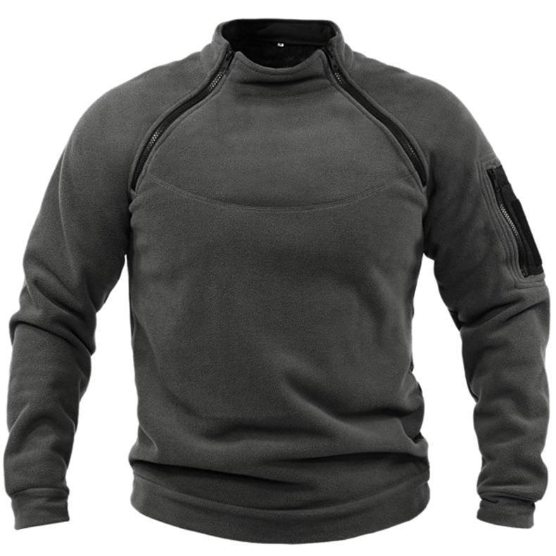 Fleece Pullover med Høj Krave til Herrer