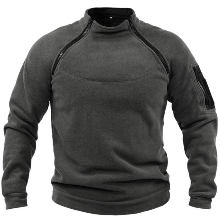 Fleece Pullover med Høj Krave til Herrer