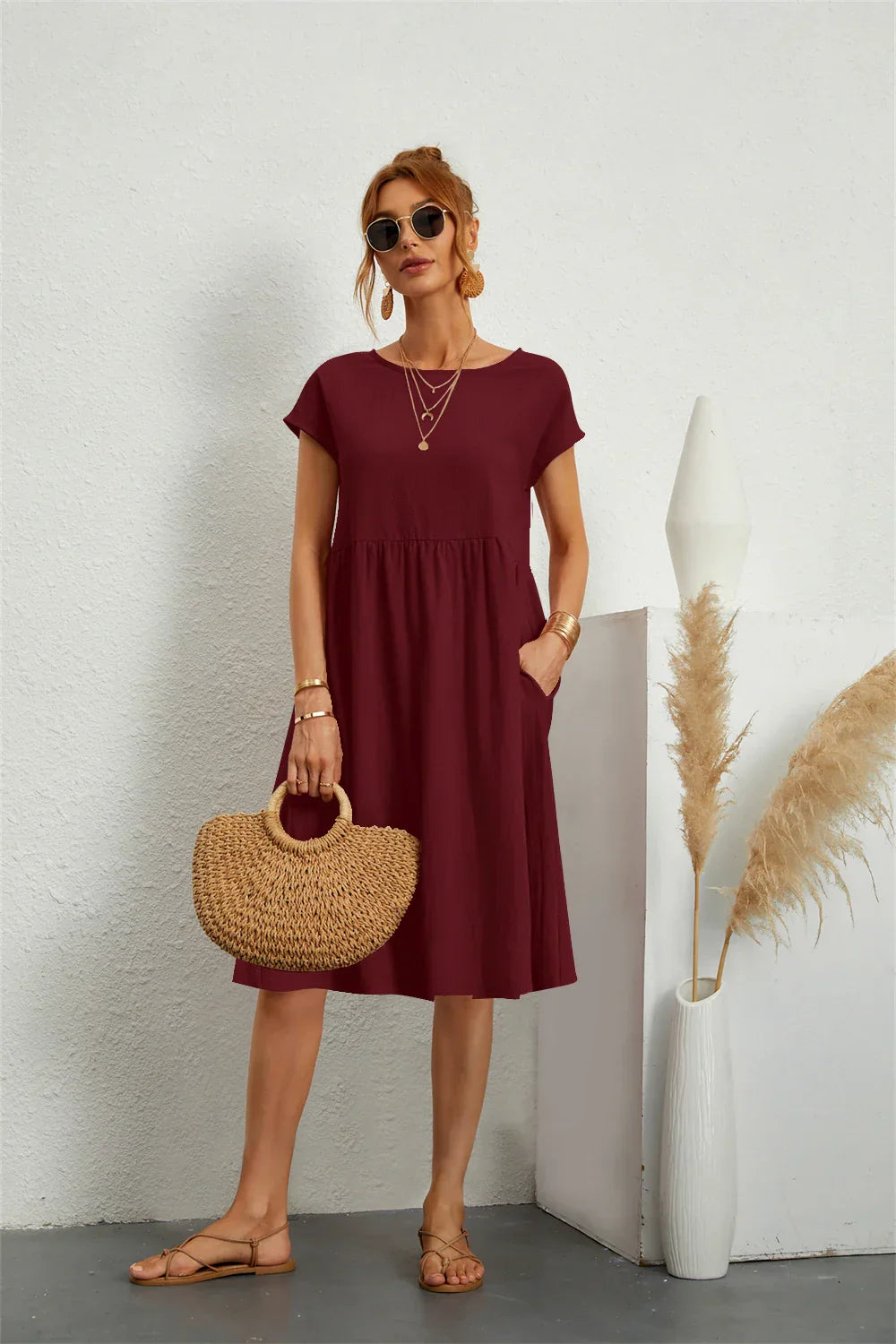 A-line Midi Dress for Women