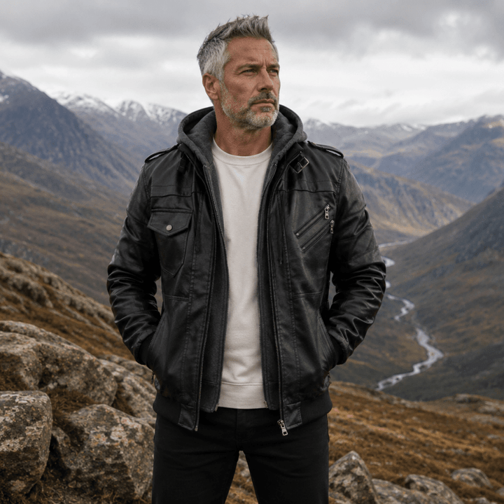 Leather jacket for men