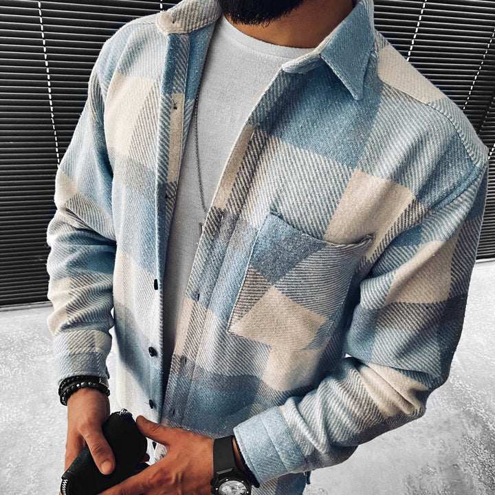 Plaid Flannel Overshirt for Men