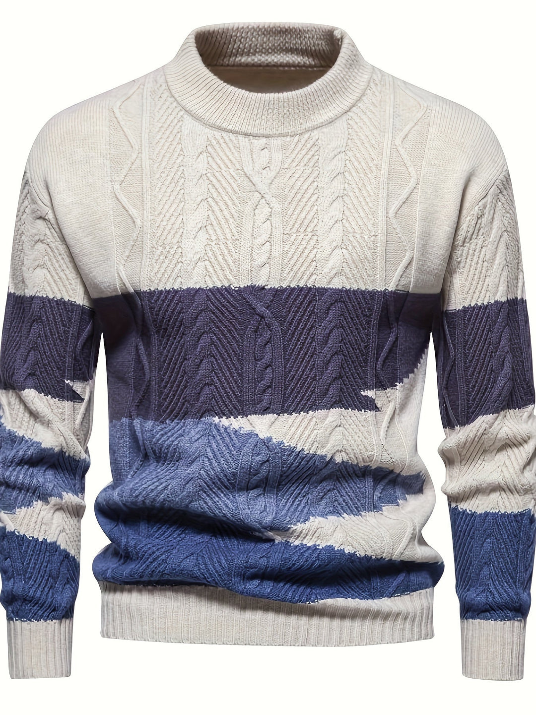 Henry | Cozy Colorblock Cable-Knit Sweater