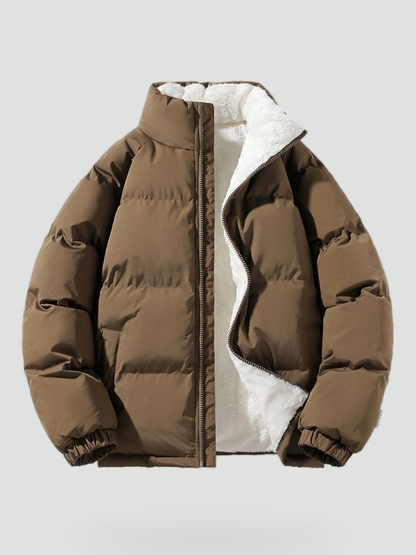 Water-Resistant Winter Jacket with Fleece Lining for Men