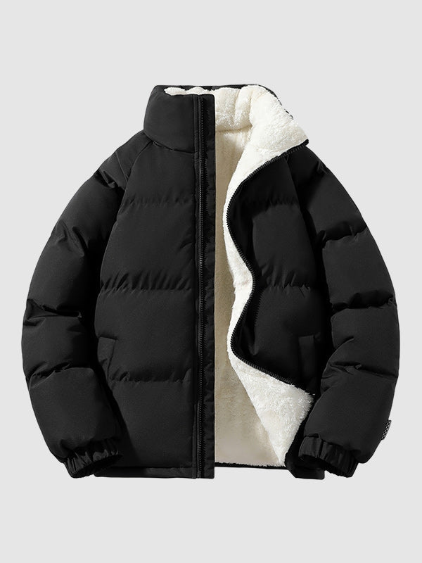 Water-Resistant Winter Jacket with Fleece Lining for Men