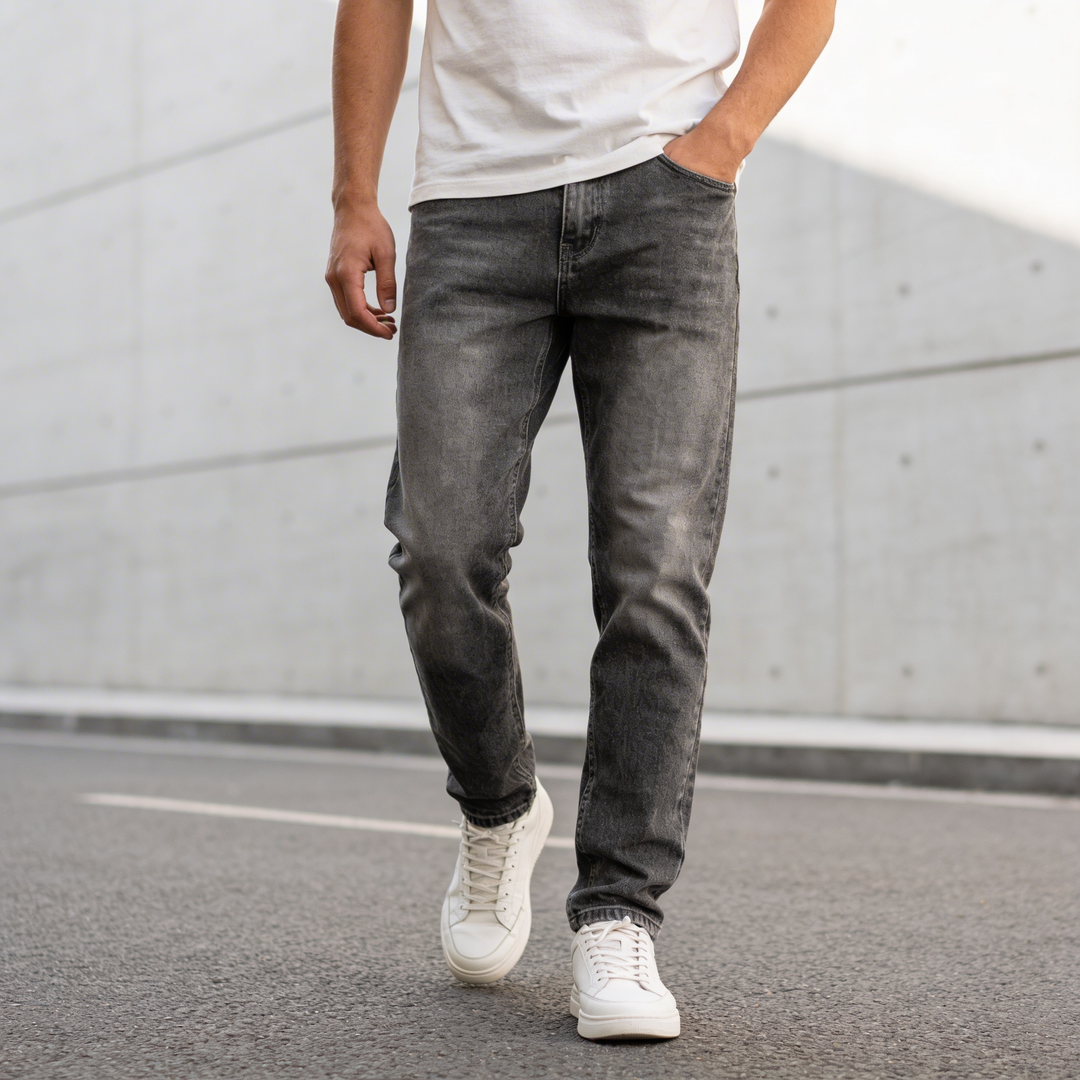Herre vide jeans i denim