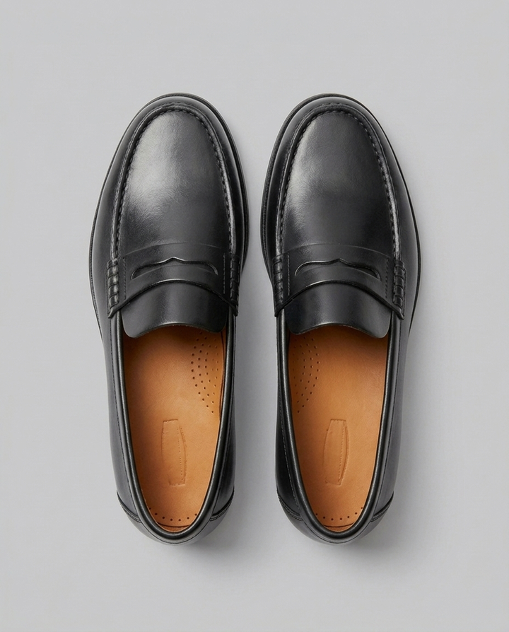 Klassiske Slip-On Loafers I Læder