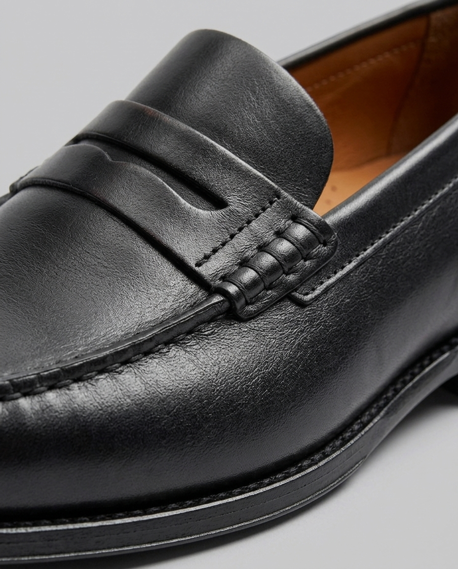 Klassiske Slip-On Loafers I Læder