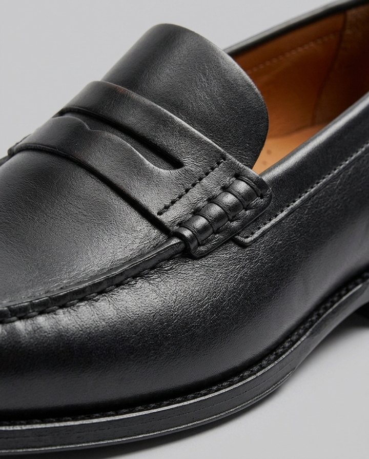Klassiske Slip-On Loafers I Læder