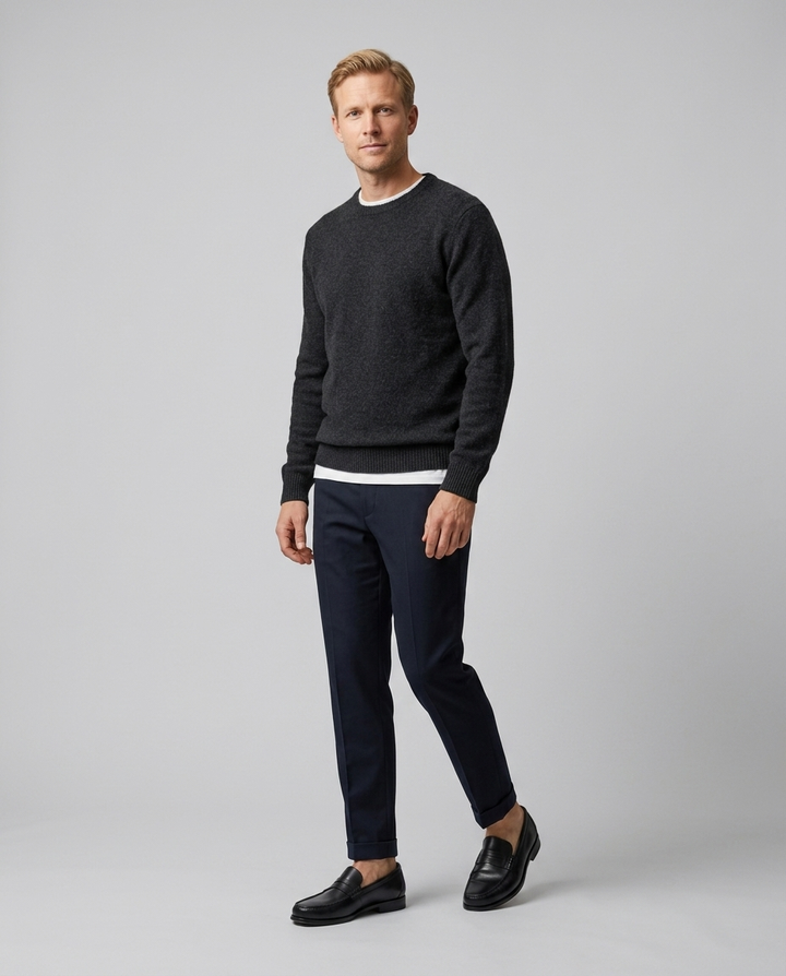 Klassiske Slip-On Loafers I Læder