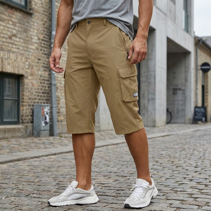 Knælange Cargo Shorts Herre