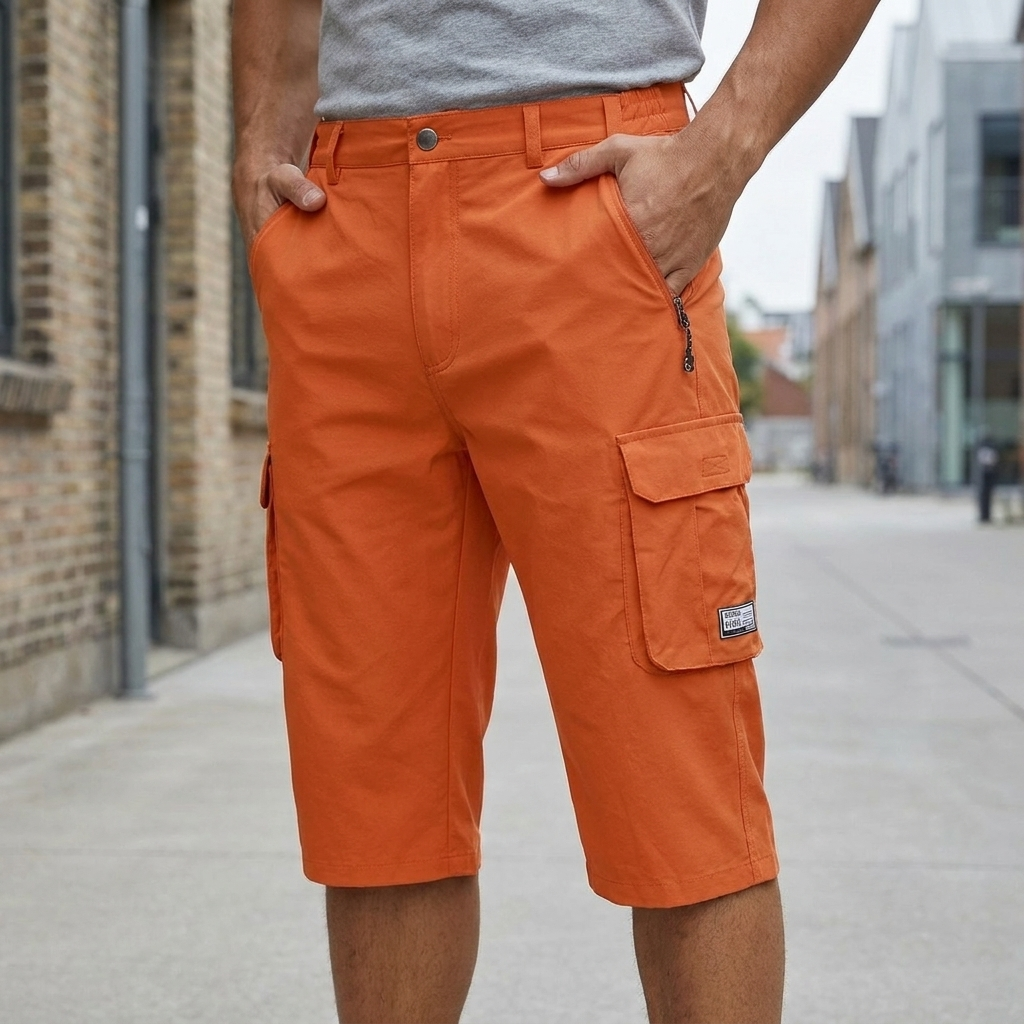 Knælange Cargo Shorts Herre