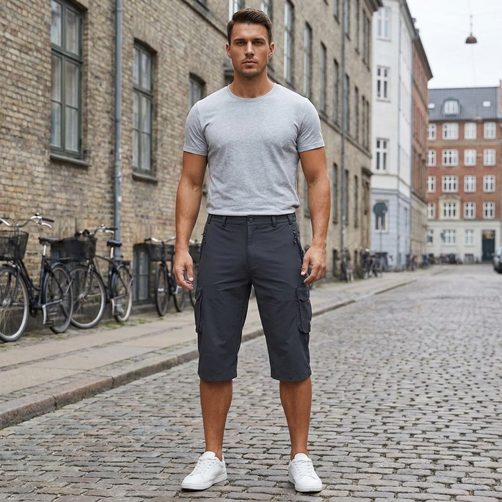 Knælange Cargo Shorts Herre