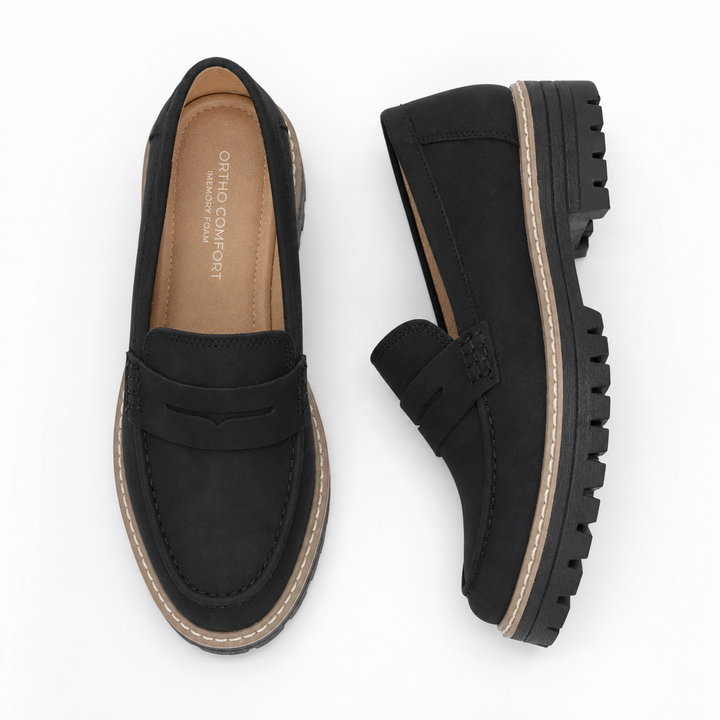 Chunky Loafers with Low Heels