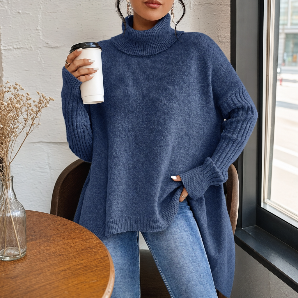 Oversized Turtleneck Sweater for Women