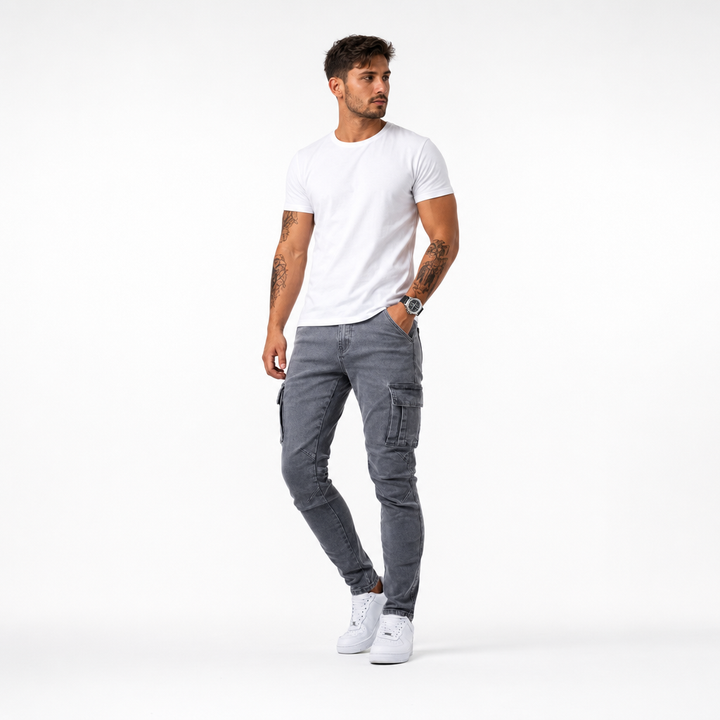 Slim Fit Cargo Bukser Til Herre