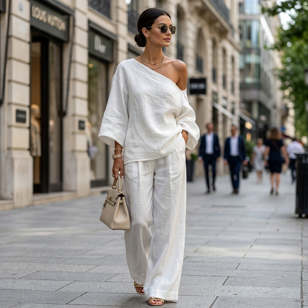 One-Shoulder Two-Piece Set for Women