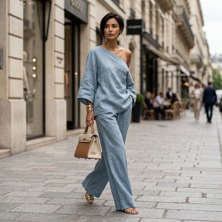 One-Shoulder Two-Piece Set for Women