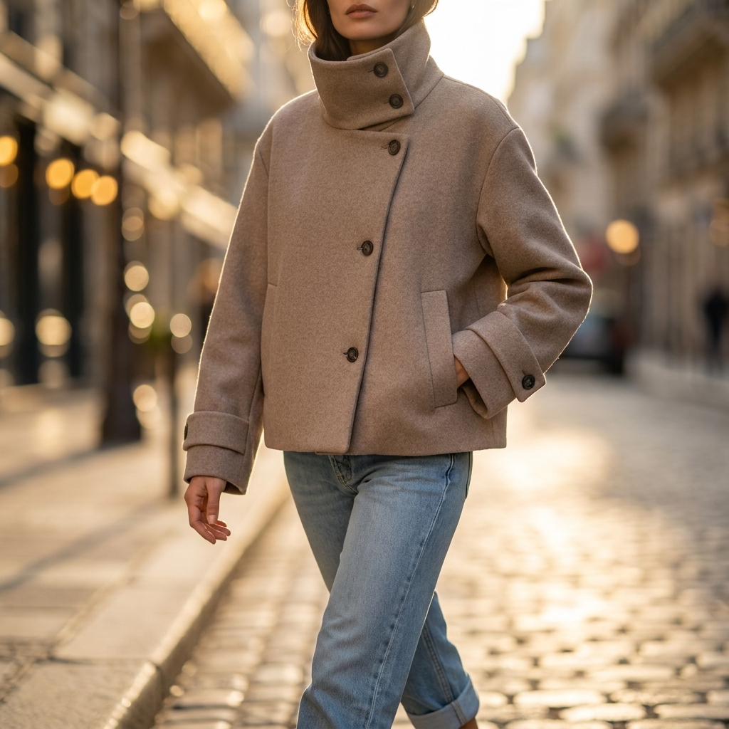 Women's funnel-neck sweater