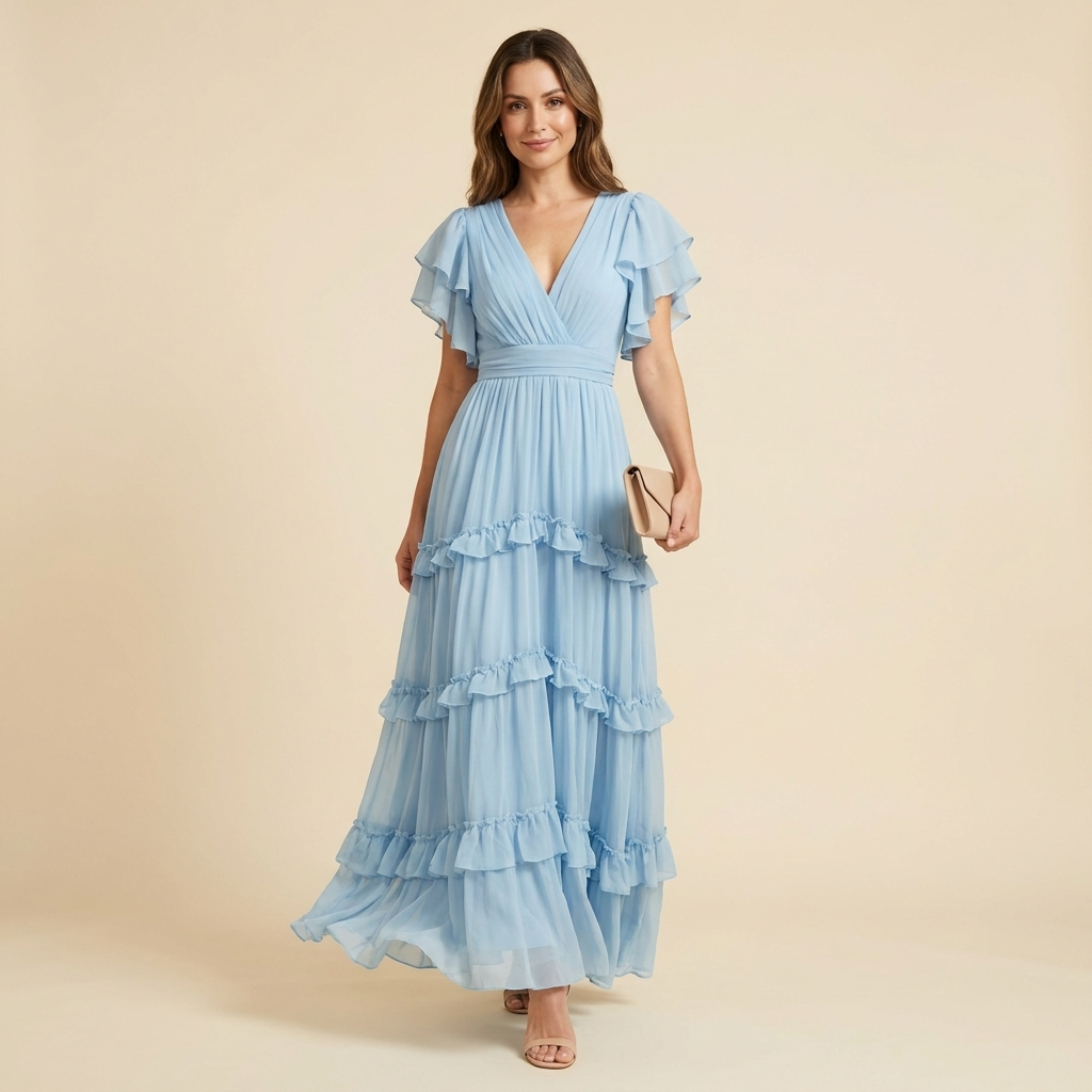 Layered Ruched Dress for Women