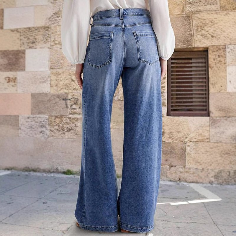 Vidde jeans med høj talj