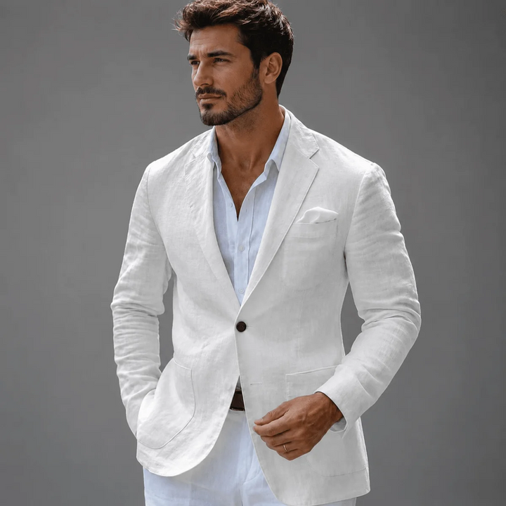 Men's linen blazer for autumn