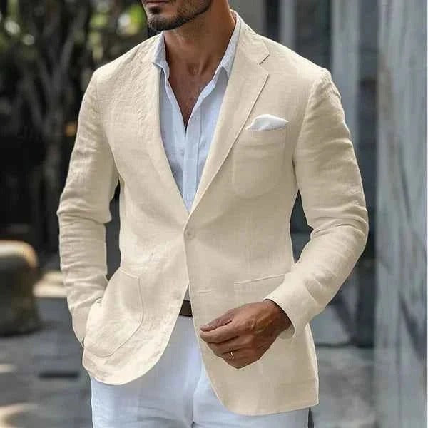 Men's linen blazer for autumn