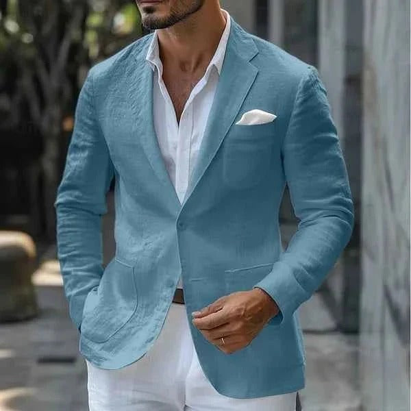 Men's linen blazer for autumn