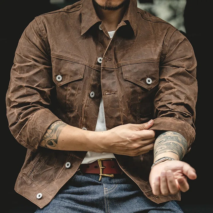 Short lined jacket for men