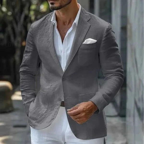Men's linen blazer for autumn