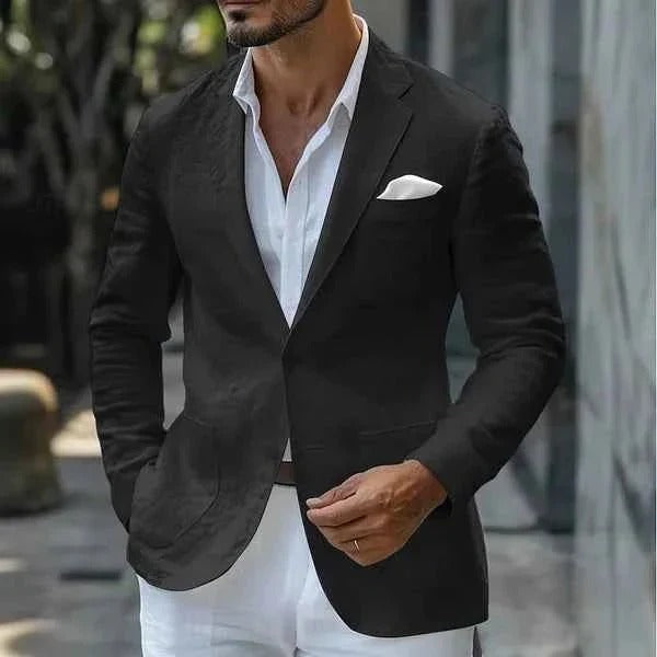 Men's linen blazer for autumn