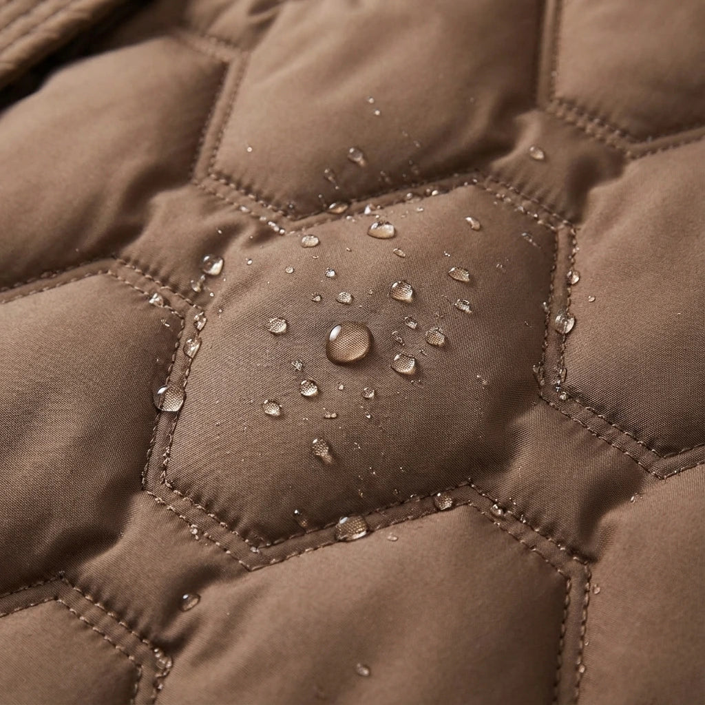Long hooded down jacket for women
