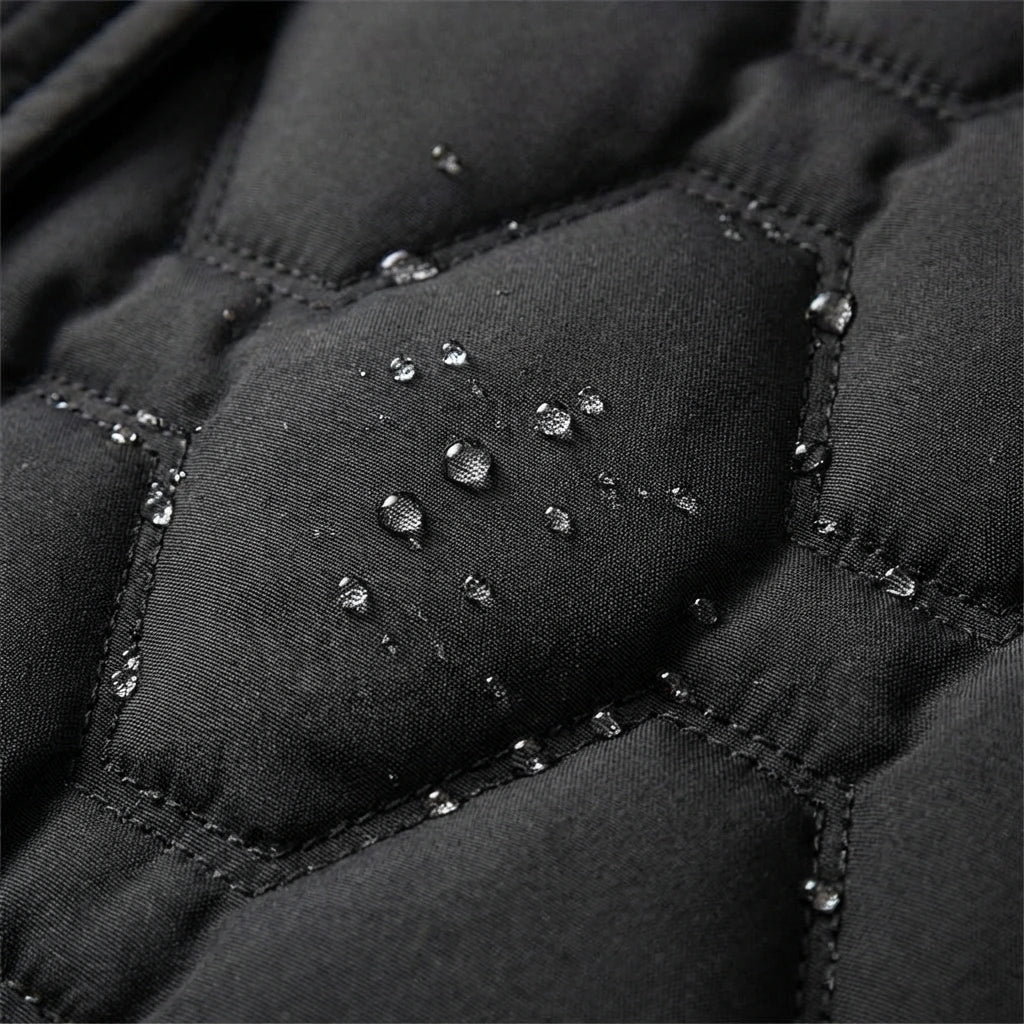 Long hooded down jacket for women